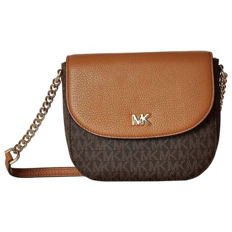 michael kors mott logo and leather dome crossbody|Michael Kors Mott Half Dome Leather Crossbody bag .